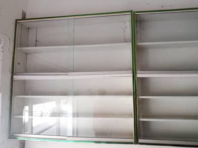 Wooden Shop Display Rack with Mirrors