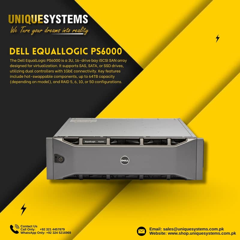 Dell EqualLogic PS6000 iSCSI Storage Array – Enterprise Grade server 0