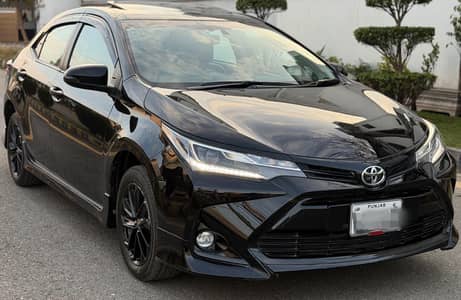 Toyota Corolla altis Grande 2024 model black interior