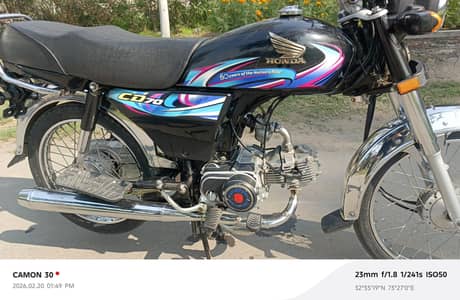 Honda CD 70 2024 model  TOTAL Original BLACK