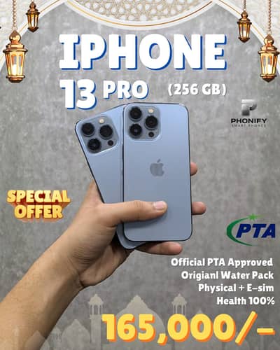 iPhone 13 Pro 256gb Official PTA Approved Physical + eSIM