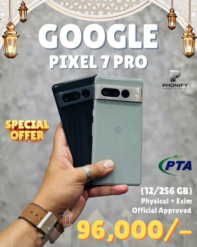 Google Pixel 7 Pro Official PTA Approved  12/256gb Special Offer