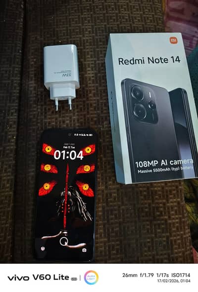 Redmi note 14 under warranty superb condition