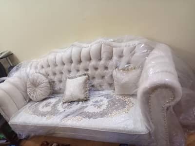 7 seater sofa set  with pvc table