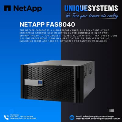 NetApp FAS8040 Dual Controller – Business Storage | server