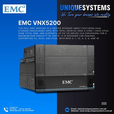 EMC VNX5200 Enterprise Storage Array – High Performance