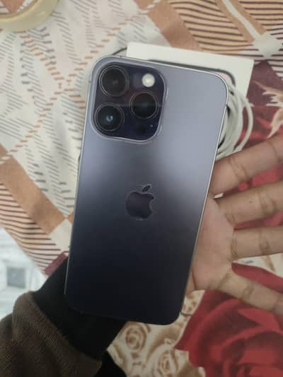 Iphone 14 pro max (box, cable, purple, 93% health)