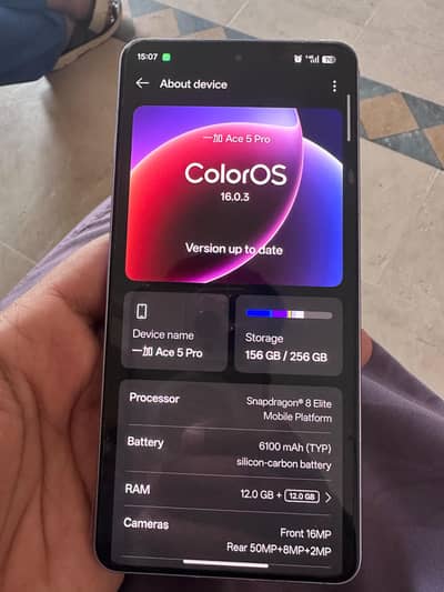 OnePlus ace 5 pro pta approve