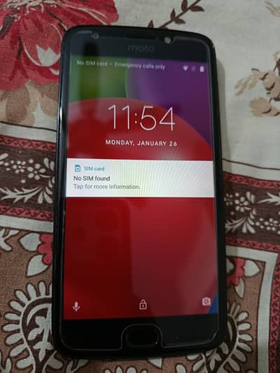 Motorola E4 mobile Working Condition for sale Contact 03362838259