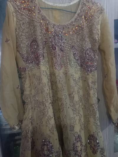 3 piece full embroidery chiffon frok