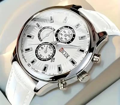 Men's Luxury Analog Watch White Dial