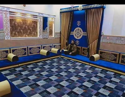 Curtain/Majlis/Wall molding/Celing/carpet/Wallpaper/blind/Pvcwallpena