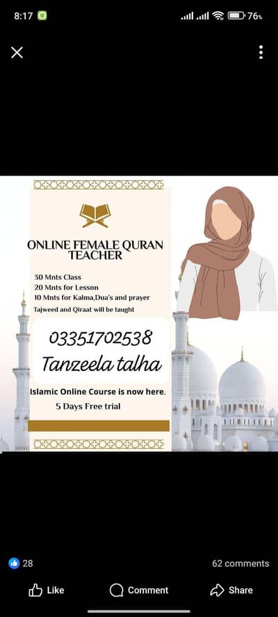 Quran teacher available