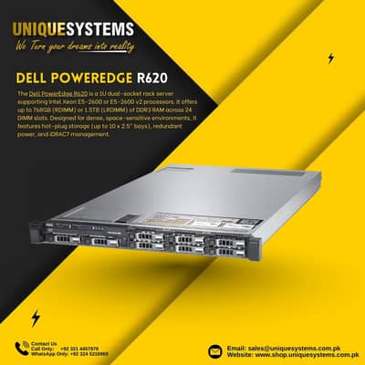 Dell PowerEdge R620 Rack Server – High Performance