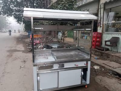 Burger counter / shawarma counter / steel counter / fast food counter