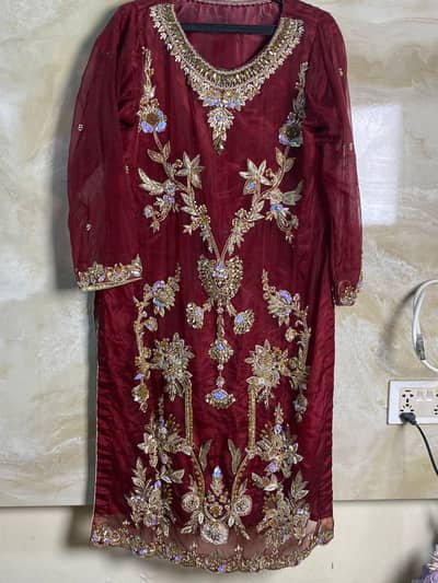 hand work party wear dress