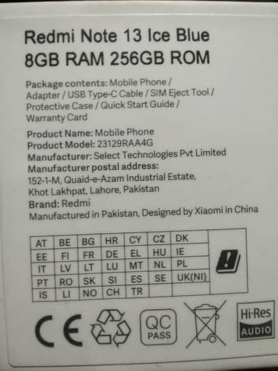 redmi note 13 8gb 256gb