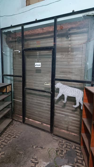 entrance door and counters for shop