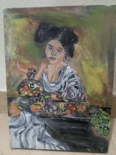 Handmade Oil Painting 16x20 – Vintage Girl Portrait | Wall