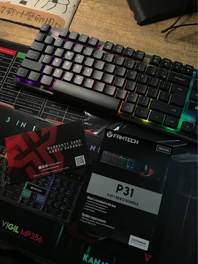 Gaming FanTech Branded RGB Keyboard, Mouse
