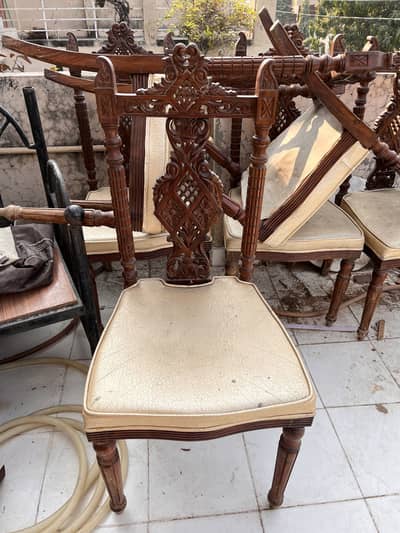 6 pure wood Chinioti chairs