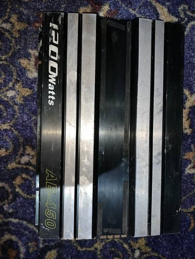 AB-450 1200W 4 Channel Car Amplifier – Bridge Support – Heavy Bass –