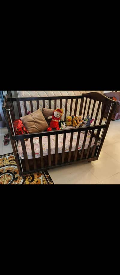 wooden baby cot