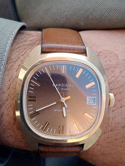 Cardinal,Manual  winding rare dial tiger eye