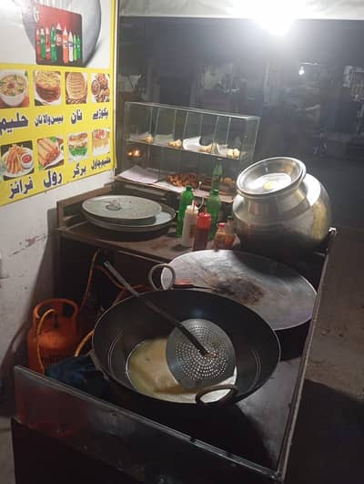 counter with four burners