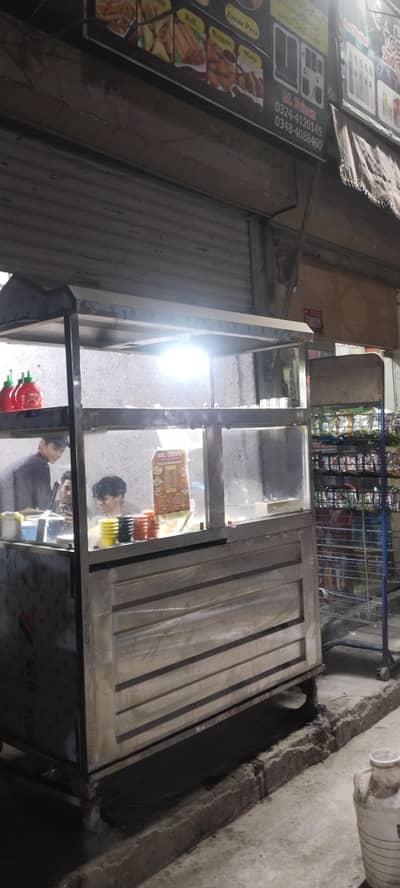 Counter with hote plate and Fryer for sale.