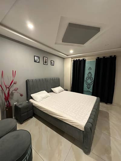 One Bed Fully Furnished Luxury Apartment Available For Rent in Nishtar Block Near Clowk Tower Bahria Town Lahore