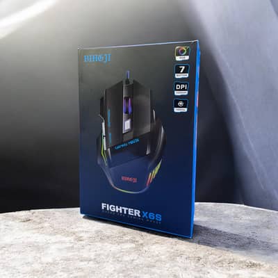 RGB Gaming Mouse 3200 DPI | BINGJI Fighter X6S 7 Button Wired| Mouse