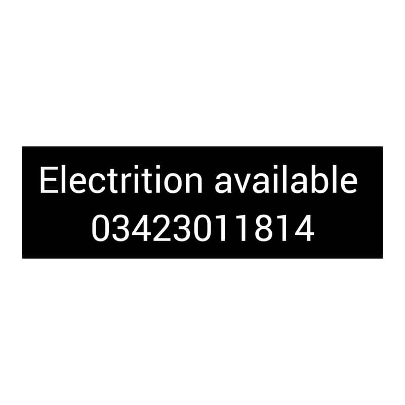 Electrition available 1