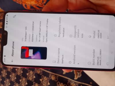 One plus 6 pta approved 8/128 dual SIM all ok