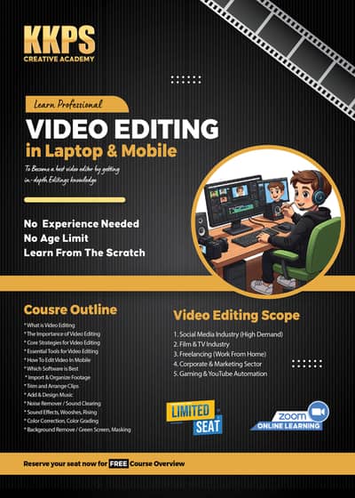 Learn Professional VIDEO EDITING in Laptop/PC & Mobile