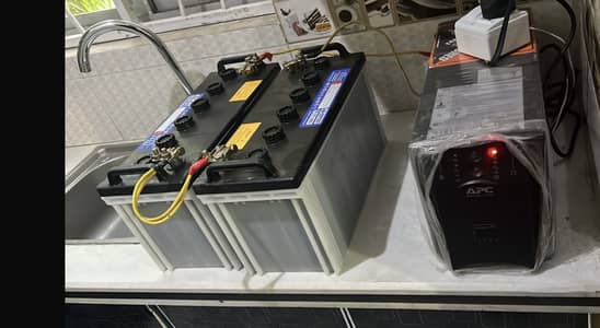 Apc 1000 watt UPS long back up with 2 100amp daewoo battery