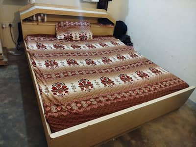 bed with mattress