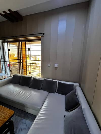 Luxury L- shaped Sofa Set with FREE Solid Wooden Center Table