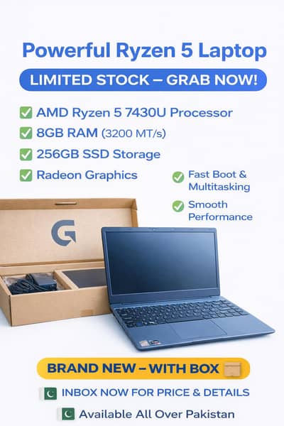 Powerful AMD Ryzen 5 Laptop – Brand New with Box!