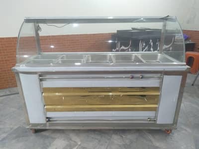Hot food counter 7 dishes