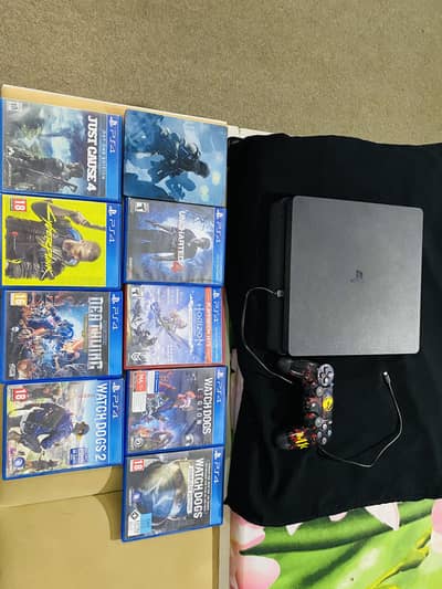 PS4 Slim 500GB With Controller & Games | Excellent Condition | Karachi