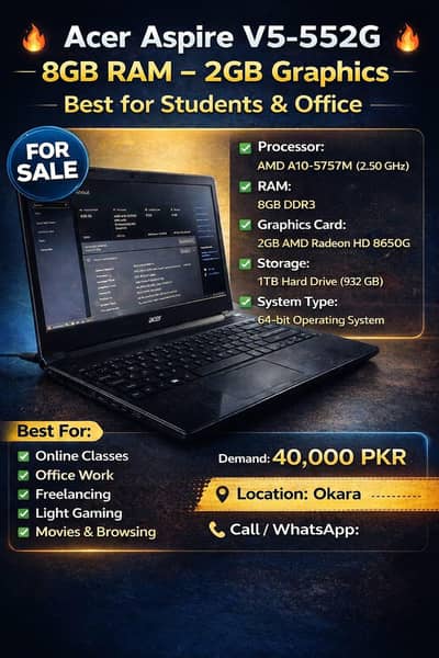  VIP Used Acer Laptop - Premium Performance, Budget-Friendly 