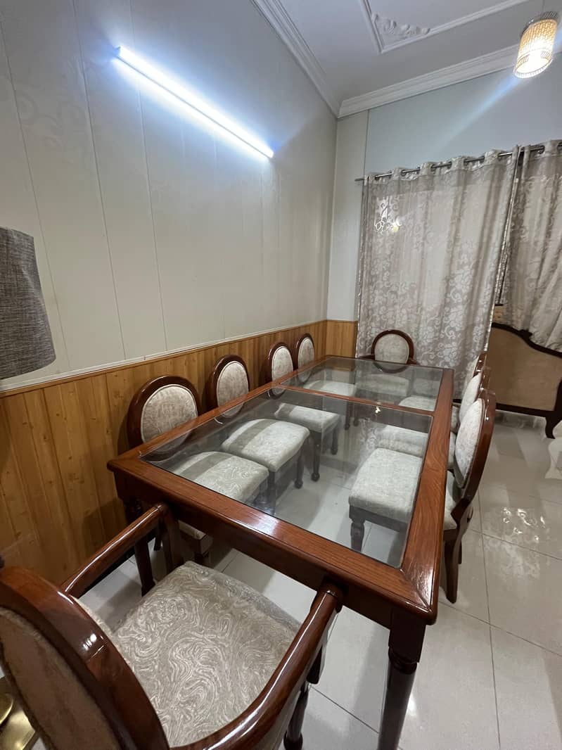Dining table with chairs. 4