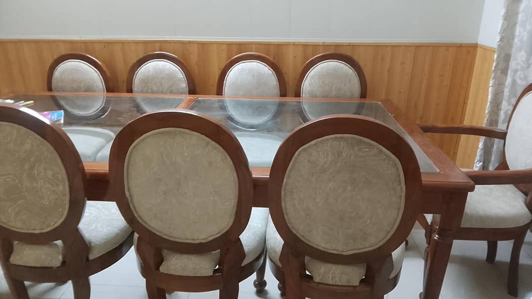 Dining table with chairs. 8