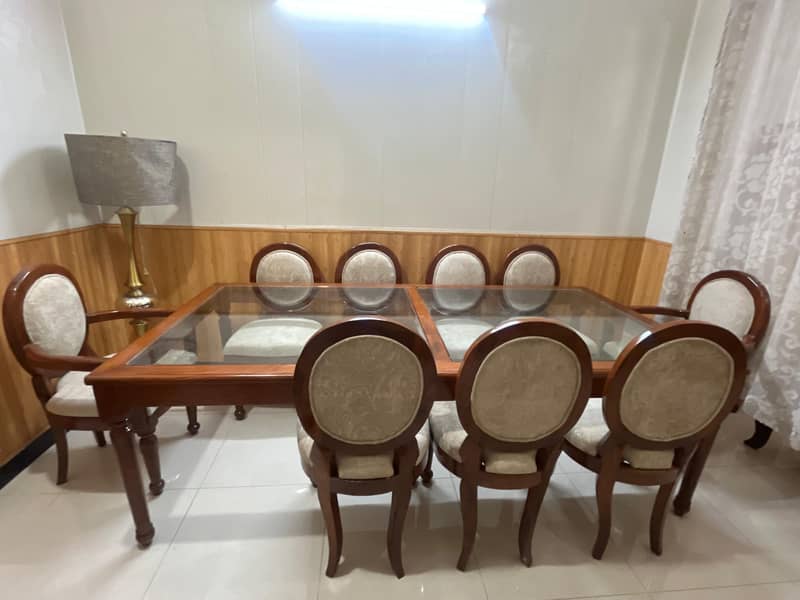 Dining table with chairs. 9