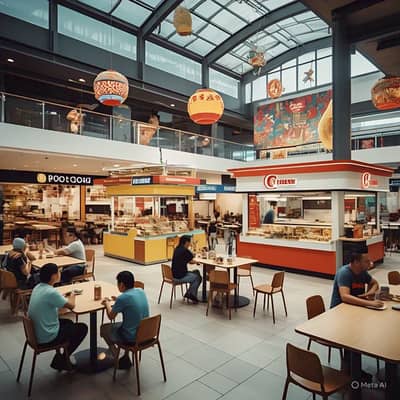 78 Sqft Food Kiosk in Food Court Floor of Dubai Twin Towers Al-Kabir Downtown