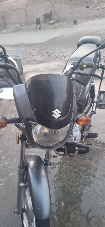 Suzuki motorcycle. Gray colour