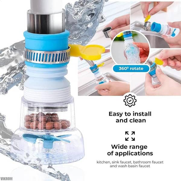 360° Adjustable Fan Faucet with Clip