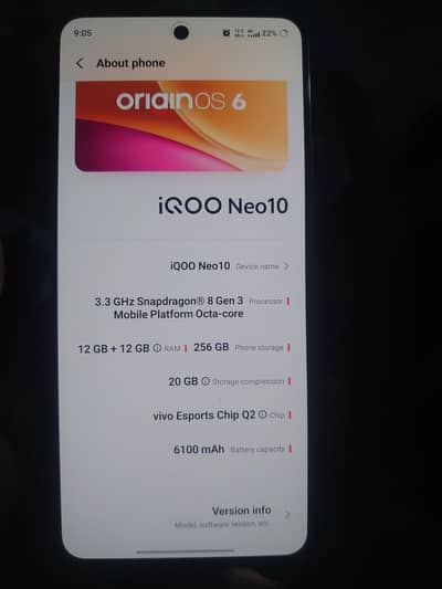 Iqoo neo 10 (CN) For Sell