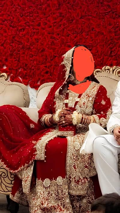 Bridal dress Red schifon georgette  shaadi